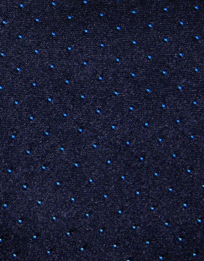 Patrick Hellmann Collection Blue Tie With Dots 100% Silk image